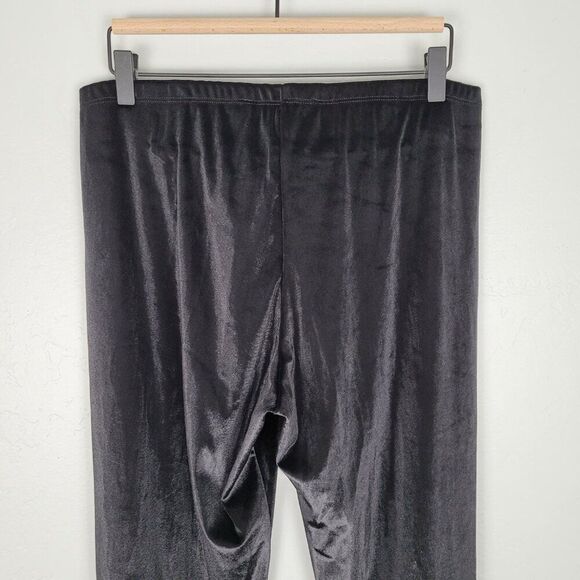 Black Velvet Flare Pants - Picture 6 of 11